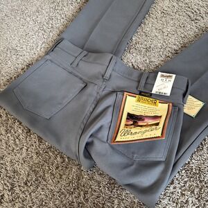 NWT Men Wrangler Wrancher Gray Regular Fit Jean Pants 33x31 Vintage Made In USA